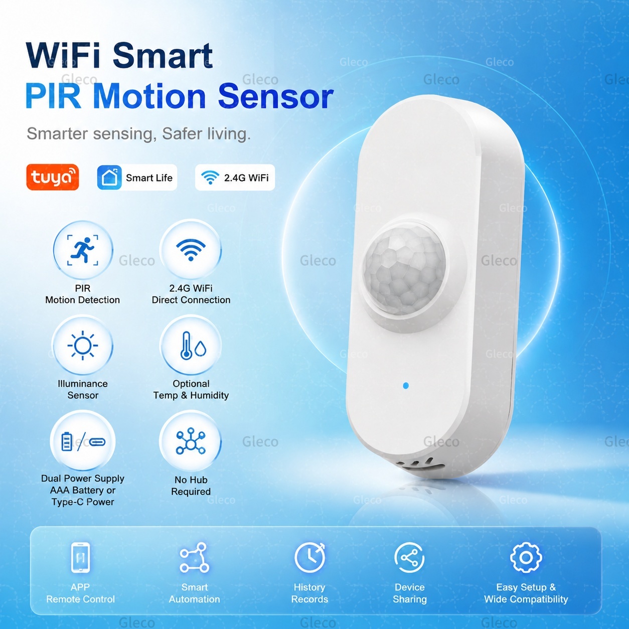 Smart Home Wiser - Tuya WiFi PIR Sensor Gerak Rumah